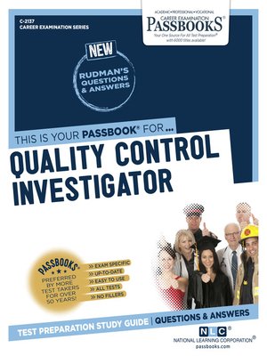 cover image of Quality Control Investigator